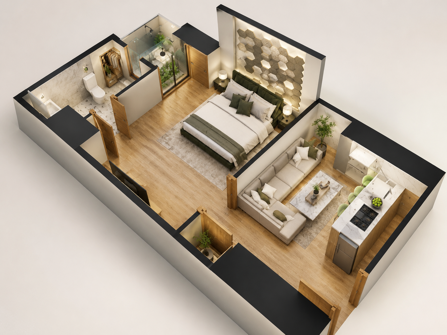 1 Bedroom floor plan
