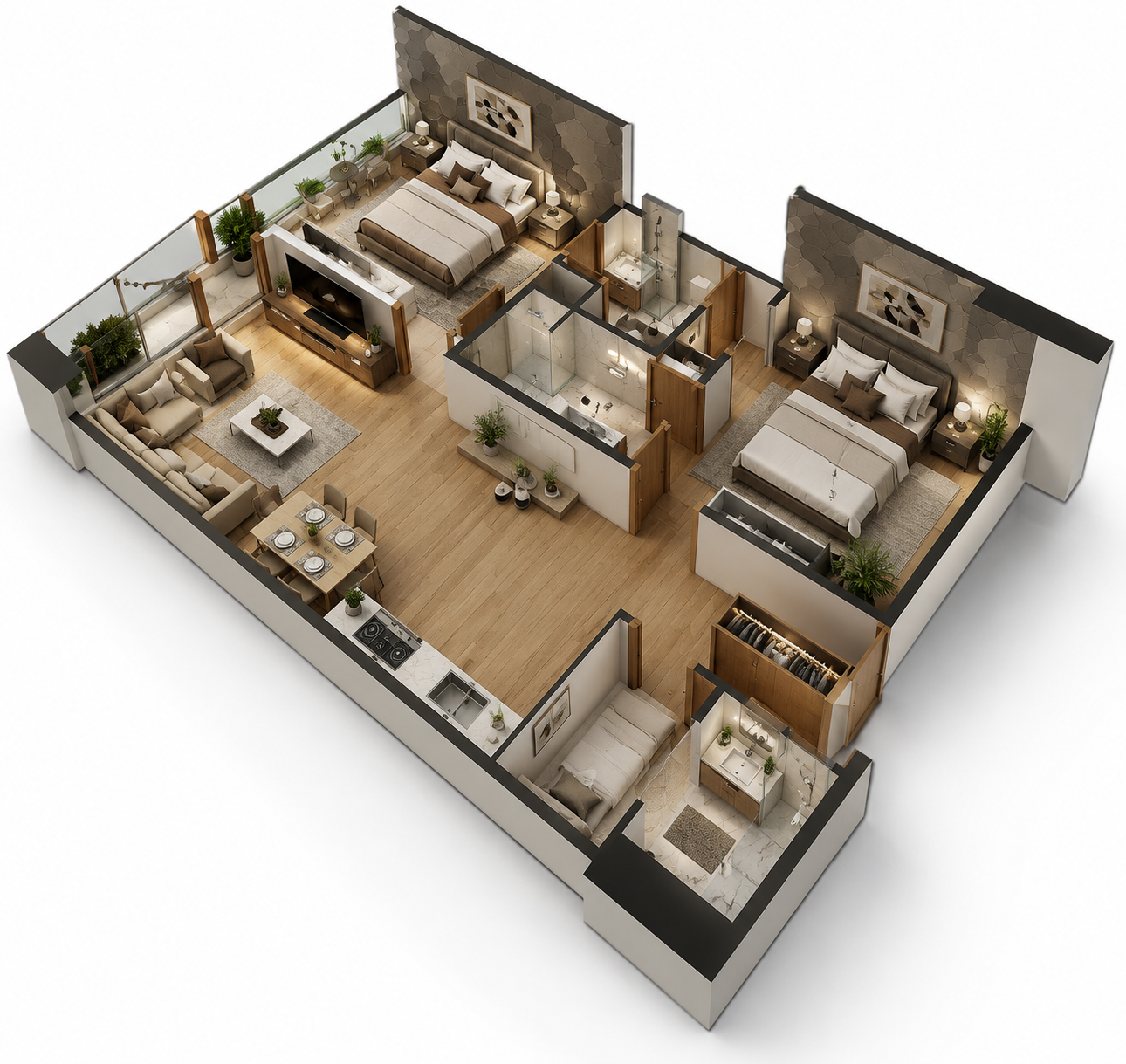 2 Bedroom floor plan