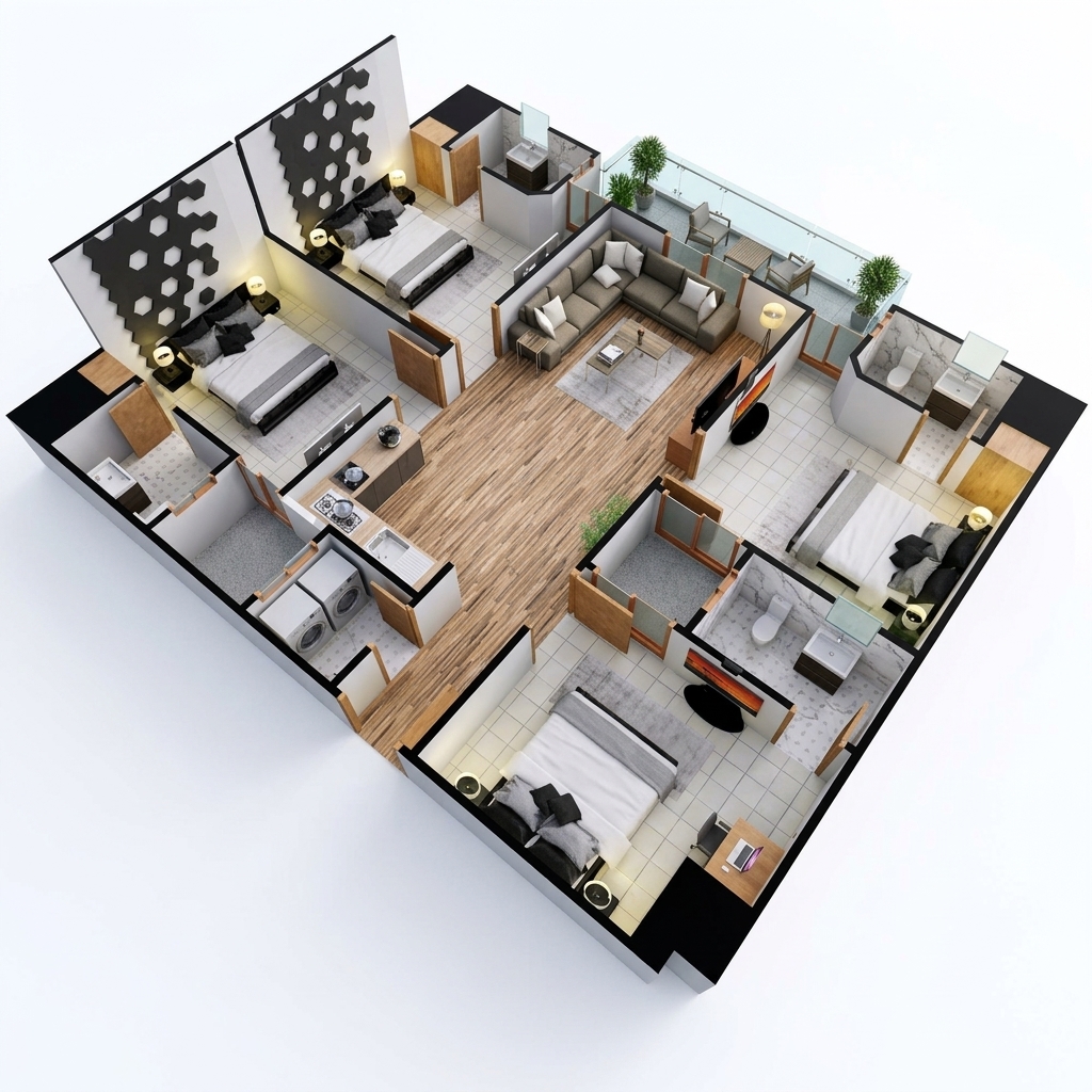 4 Bedroom floor plan